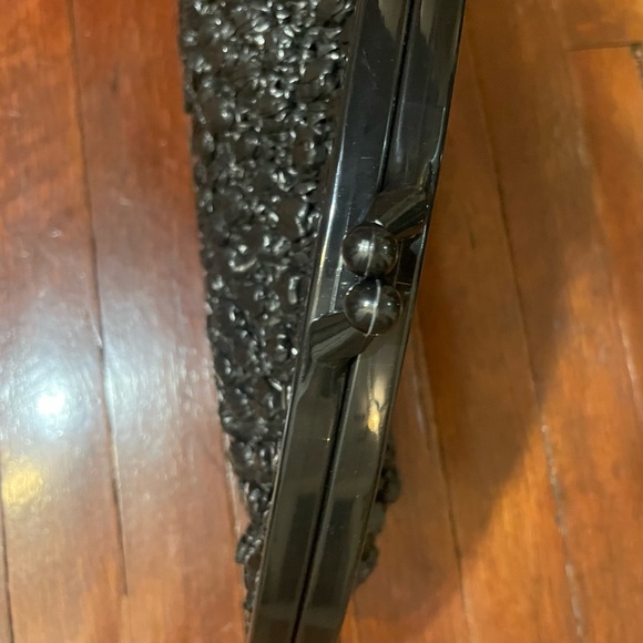 Black raffia vintage clutch - Picture 4 of 10